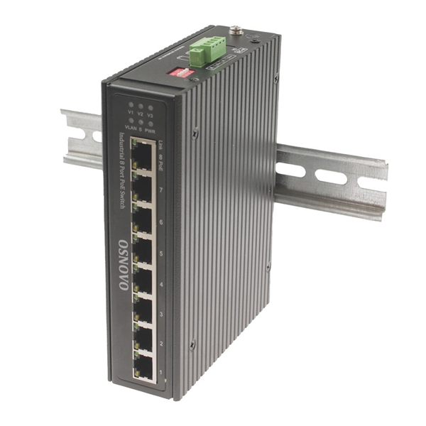 Промышленный PoE коммутатор OSNOVO SW-80800-IR Промышленный PoE коммутатор Gigabit Ethernet на 8 портов. Порты: 1 x GE (10/100/1000Base-T) с PoE BT (до 90W), 7 x GE (10/100/1000Base-T) с PoE (до 30W). Встроенная грозозащита. Соо