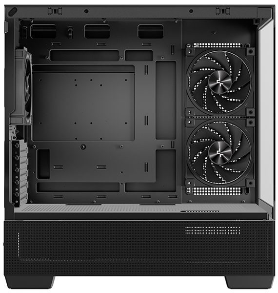 корпус Deepcool CG380 3F без БП, боковое окно (панорама), 3x120mm ARGB PWM вентилятора, черный, mATX (R-CG380-BKAGM3-G)