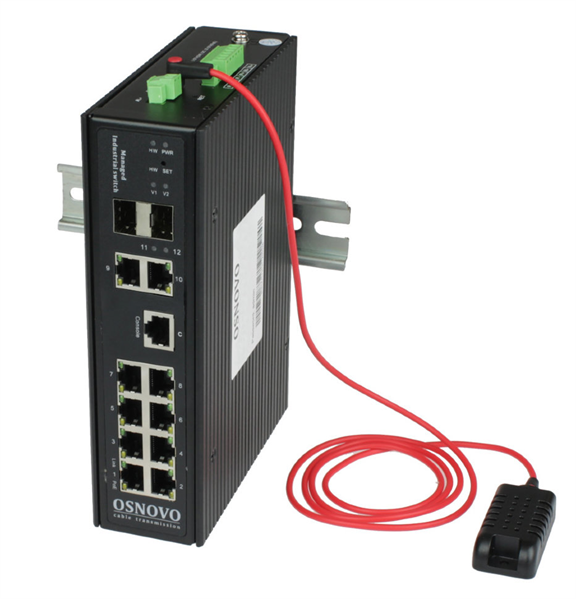 Коммутатор Osnovo промышленный управляемый (L2+) PoE  Gigabit Ethernet на 10 портов. Порты: 8 x GE (10/100/1000Base-T) с PoE (до 30W) + 2 x GE Combo (RJ45 10/100/1000Base-T+ SFP 1000Base-X). Вход для резервного питания и тревожный выход. Встроенная грозозащита . Уровень управления L2 (Web smart). Соответствует стандартам PoE IEEE 802.3af/at. Автоматическое определение и режим антизависания PoE устройств, управление питанием. Суммарная мощность PoE до 240W. Питание DC45-57V(255W). БП в комплект НЕ входит. Размеры (ШхВхГ): 75x175x125мм. Монтаж на DIN-рейку. Рабочая температура: -40…+70°С.