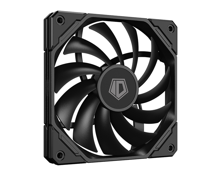 Вентилятор для корпуса ID-COOLING TF-12015-K 120x120x15мм (40шт./кор, PWM, Low Noise, супер-тонкий, резиновые углы, черный, 500-2200об/мин)  BOX