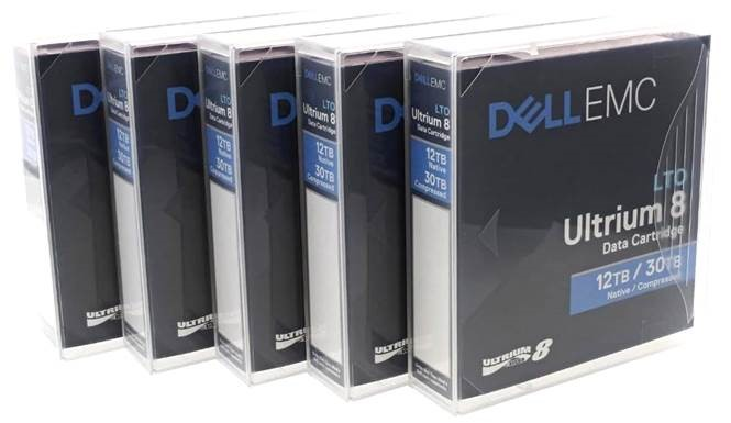 Комплект картриджей для ленточной библиотеки DELL LTO8 Tape Media cartridge, 5 Pack, Cust Kit (analog 5xQ2078A)