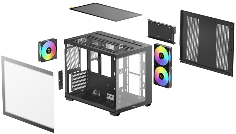 Корпус Ocypus Gamma C54 BK ARGB, MATX, USB3.0*1+USB2.0*2, SIDE 2x120mm ARGB, REAR 1x120mm ARGB