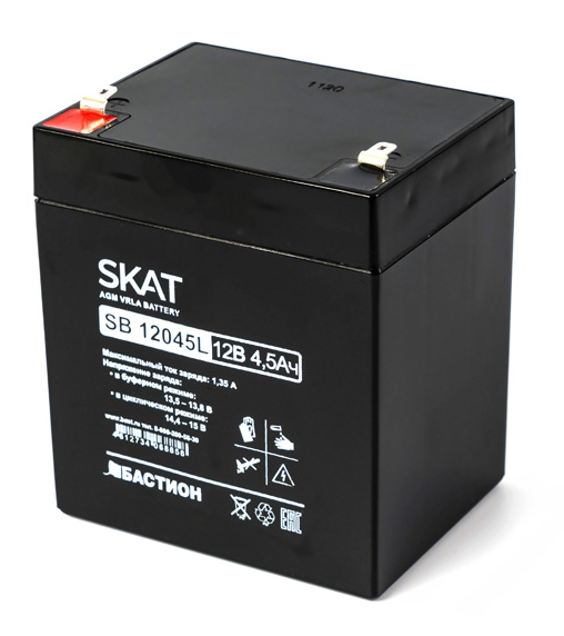  (2532) Бастион SKAT SB 12045L АКБ СК 12В/4,5 Ач/F1/Срок службы 4 года/1 г.г