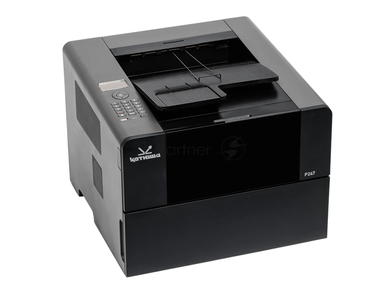 принтер лазерный Принтер Катюша P247ep,  47 стр/мин А4 Ч/Б, 1200 dpi. CPU 1 ГГц, 2 ГБ RAM, Ethernet, USB, USB-host, Wi-Fi. PS3, PCL5/6, PDF, GDI.  2,2" экран, Тонер 3 000 отп., замена 13 000 отп. Рос. пр-во