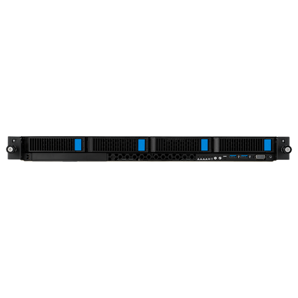 Серверная платформа ASUS RS501A-E12-RS4: 1U, 1x AMD EPYC 9004/9005 SP5 (TDP 360–400W), 24x DDR5 RDIMM (up to 3TB), 4x 2.5/3.5 SATA/U.2, 2x M.2 , 3x PCIe 5.0 + OCP 3.0, 2x 1GbE, 2x 1600W PSU