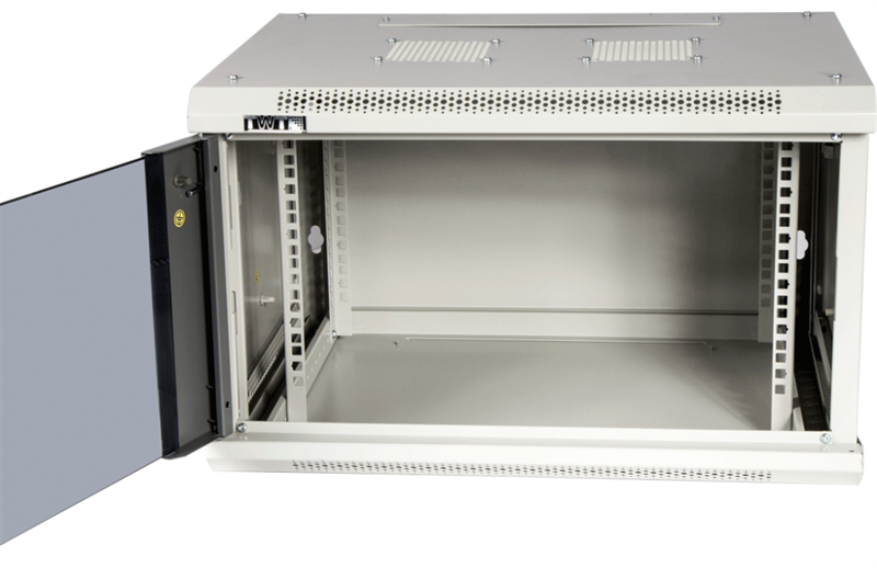 Шкаф коммутационный Lanmaster PRO (TWT-CBWPG-12U-6X4-GY) настенный 12U 600x450мм пер.дв.стекл 60кг серый 350мм 635мм IP20 металл
