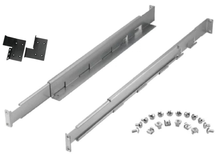 Аксессуар к источникам бесперебойного питания Systeme Electric Rail Kit 19", нагрузка до 60кг, регулируемый 480-780 мм для ИБП SRTSE 1-3КВА и SRVSE 1-3КВА, силовых модулей ИБП SRVSE XL 1-6КВА и SR (некомплект, нет монтажных уголков и инструкции)