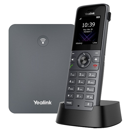 Телефон YEALINK DECT-трубка Yealink W73P DECT (база W70B+трубка W73H) до 10 SIP-аккаунтов, до 10 трубок на базу, до 20 одноврем. Вызовов (незначительное повреждение коробки)