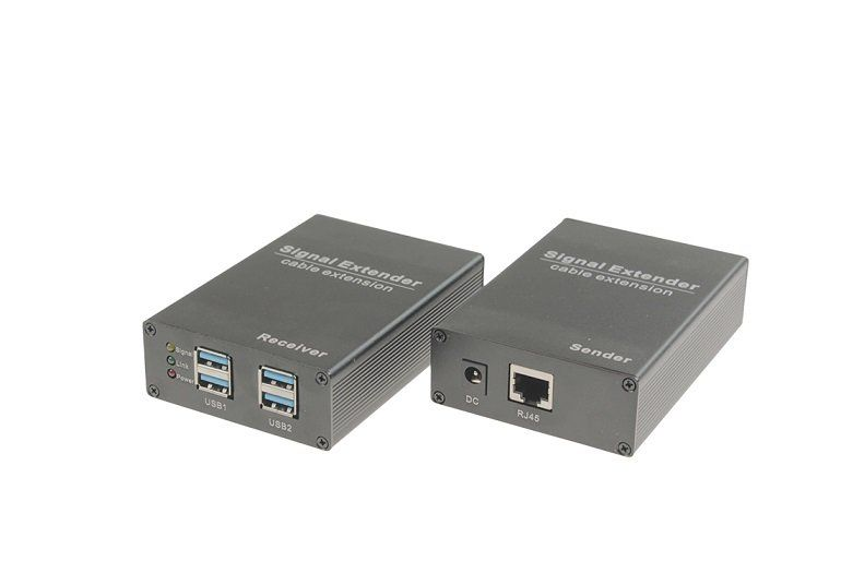 Удлинитель интерфейса OSNOVO TA-U16+RA-U46 Удлинитель интерфейса USB 3.0 по кабелю витой пары CAT6e/7 до 100м. Приемник: Вх.-RJ45/Роз.2,1х5,5мм(DC12V). Вых.-USB(A)x4.Передатчик:Вх.-USB(Type-C)/Роз.2,1х5,5мм(DC12V). Вых.-RJ