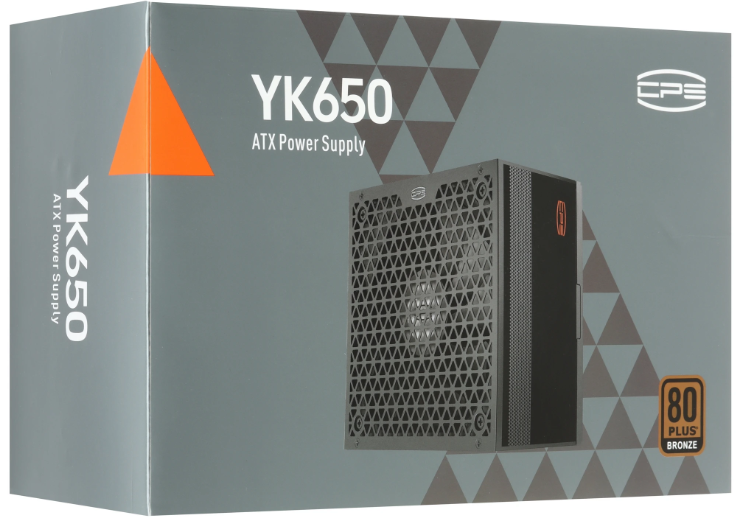 Блок питания PCCooler YK650, 650W, ATX3.1/PCIe5.1, APFC, 80+ Bronze, 13.5cm Fan, Non-Modular (P5-YK650-B1F)