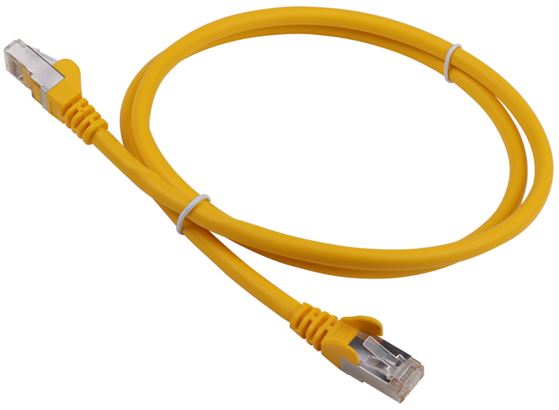 Кабель патч-корд FTP 6а кат. 10м. Lanmaster LAN-PC45/S6A-10-YL LSZH, желтый