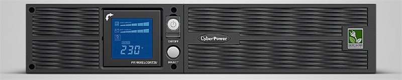 Источник бесперебойного питания CyberPower PR1500ELCDRT2U Line-Interactive 1500VA/1350W USB/RS-232/Dry/EPO/SNMPslot/RJ11/45 (8 IEC С13)   EOL (незначительное повреждение коробки)
