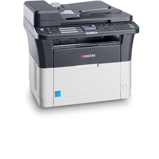 МФУ Kyocera FS-1025MFP, P/C/S, ч/б лазерный, A4, 25 стр/мин, 1800x600 dpi, 64 Мб, USB 2.0, Network, лоток 250 л., Duplex, автопод., старт.тонер 1000 стр.