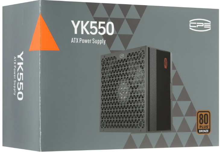 Блок питания PCCooler YK550, 550W, ATX3.1/PCIe5.1, APFC, 80+ Bronze, 13.5cm Fan, Non-Modular (P5-YK550-B1F)