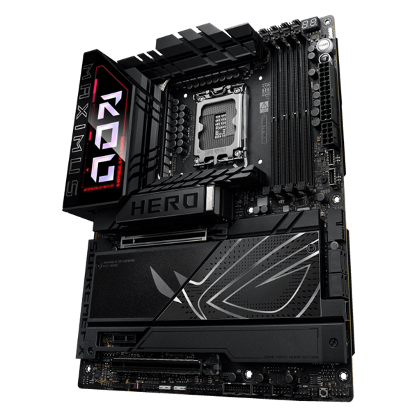 Материнская плата ASUS ROG MAXIMUS Z890 HERO, LGA1851, Z890, 4*DDR5, 4*SATA, 6*M.2, 8*USB 3.2, Type-C, 2*PCIx16, 1*PCIx1,  2*Thunderbolt™ 4, HDM, ATX; 90MB1ID0-M0EAY0