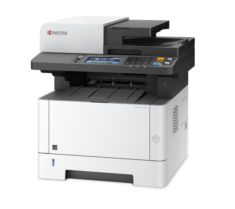 МФУ Kyocera ECOSYS M2735DW, P/C/S/F, ч/б лазерный, A4, 35 стр/мин, 1200x1200 dpi, 512 Мб, USB 2.0, Network, лоток 250 л., Duplex, автопод., старт.тонер 1000 стр. (существенное повреждение коробки)