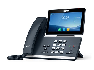 Телефон YEALINK SIP-T58W, 16 аккаунтов, цветной сенсорный экран 7" 1024х600, Android, WiFi, Bluetooth, GigE, без CAM50, без БП, шт