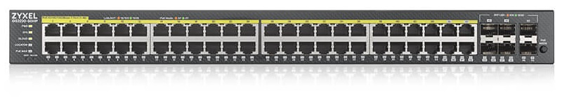 Коммутатор/ ZYXEL NebulaFlex Pro GS2220-50HP Hybrid L2 PoE+ Switch, 19 "rack, 44xGE PoE +, 4xCombo (SFP / RJ-45 PoE+), 2xSFP, 375W PoE Budget, Standalone / Cloud Management