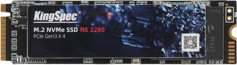 Твердотельный накопитель KingSpec SSD 256GB M.2 2280 PCIe 3.0 x4 NVMe R2200/W1300MB/s 3D NAND MTBF 1M 100200/14500 IOPS 120TBW