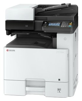 МФУ Kyocera ECOSYS M8130cidn, P/C/S, цв.лазерный, A3, 30/15(A4/A3) стр/мин, 1200x1200 dpi, 1,5 Гб, USB 2.0, Network, HyPAS, лоток 500 л., Duplex, автопод., старт.тонер 3000/1500(BK/CMY) стр.