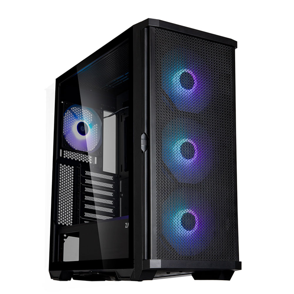 Корпус ZALMAN Z10 PLUS, ATX, BLACK, WINDOW, 2x3.5", 2x2.5", 2xUSB3.0, 1xUSB 3.1 Type-C, FRONT 3x140mm ARGB, REAR 1x120mm ARGB (существенное повреждение коробки)