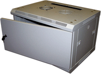 TWT-CBW3G-12U-6x6-GY Шкаф Шкаф настенный серии Pro, 3-секционный, 12U  600x600, стеклянная дверь