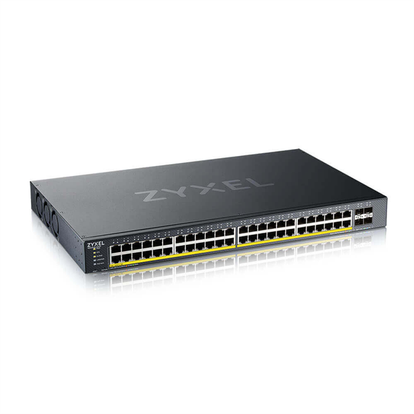 Коммутатор/ XGS1935-52HP, 52 Port Smart Managed PoE Switch, 48x Gigabit PoE and 4x 10G SFP+, hybrid mode, standalone or NebulaFlex Cloud, 375 Watt PoE