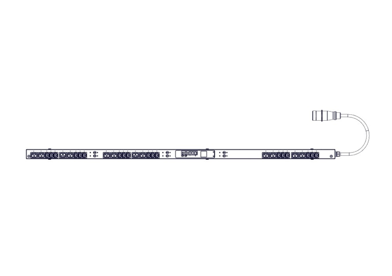 БРП БРП Uniprom, управляемый, 0U, 400В, 3Ф, 32A, 18xC13 12xC19, 3м кабель, IEC309