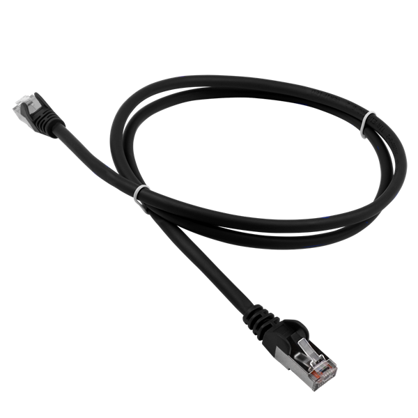 LAN-PC45/S5E-0.5-BK Шнур коммутационный Lanmaster кат. 5е экр. FTP RJ45/RJ45 0.5м LSZH AWG26 чёрный