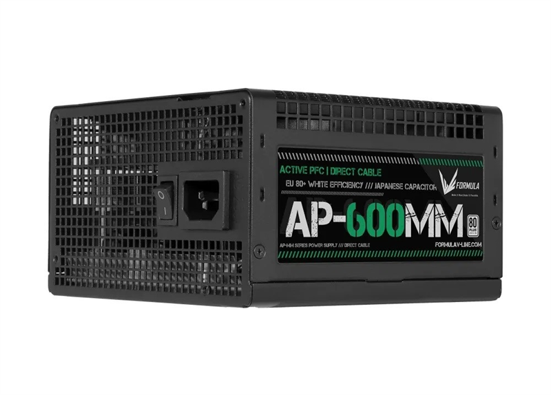 блок питания Formula V Line AP-600MM, 600W, APFC, 80+, 12cm Fan