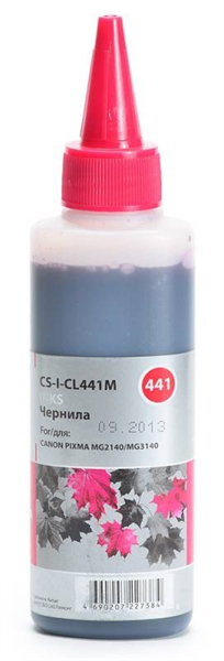 Чернила Cactus CS-I-CL441M пурпурный 100мл для Canon Pixma MG2140/MG3140