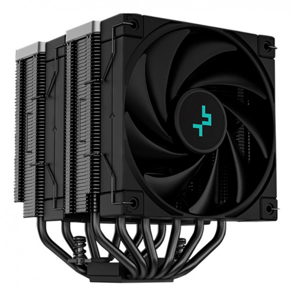 Кулер для процессора DEEPCOOL AK620 ZERO DARK LGA20XX/1700/1200/115X/AM5/AM4 (8шт/кор, TDP 260W, PWM, DUAL Fan 120mm, 6 тепл. трубок, черный) RET (R-AK620-BKNNMT-G-1)