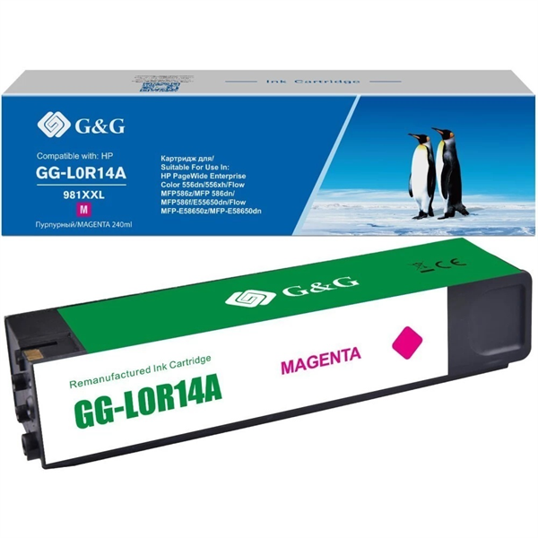 Картридж Cartridge GG 981Y для PageWide 556/586/E58650, пурпурный (16 000 стр.)  (аналог L0R14A)