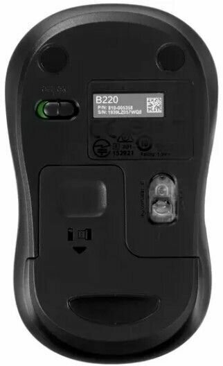 мышь Logitech Wireless Mouse B220, Silent, Black, CN, [910-004881/910-005553]