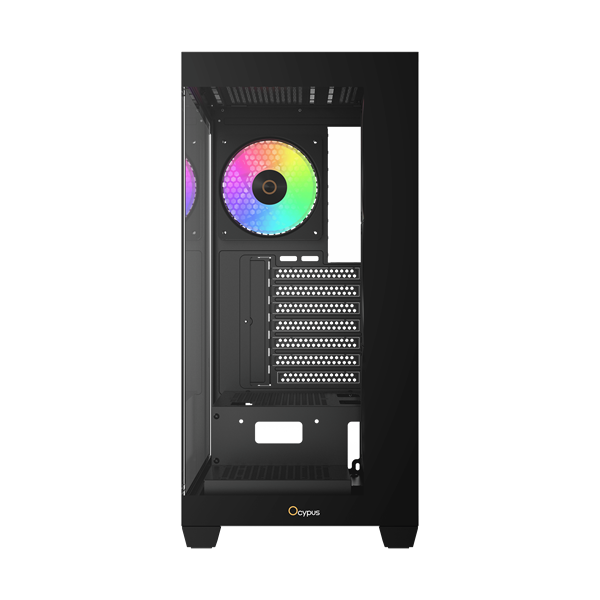 Корпус ПК без блока питания/ Case Ocypus Gamma C72 BK ARGB, Midi-Tower, TG, 4x120mm ARGB, 2xUSB-A 2.0 + 1xUSB-A 3.0, ATX, mATX, mITX Black