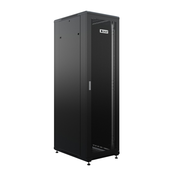 Телекоммуникационный шкаф (4408) Бастион SKAT TB-42R680PF-B Телекоммуникационный шкаф 42U/600x800мм/Пд-перф/Зд-металл/RAL9005/99кг/1.5 л.г