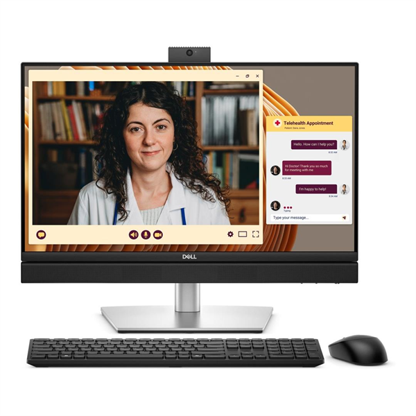 Моноблок Dell Pro 24 All-in-One 35W 23,8" FullHD NT,Core i5-14500T,16GB DDR5,512GB SSD,Intel UHD Graphics, Height Adjustable Stand,FHD Webcam, Wi-Fi,BT, Wireless Kb(ENG) & Mouse, Linux Ubuntu,  2YW