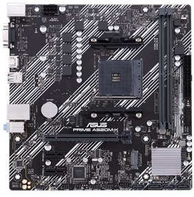 Материнская плата Asus - PRIME A520M-K, mATX, AMD A520, 1xAM4, 2xDDR4 до 64ГБ, 1x1GbE, audio, M.2, VGA, HDMI, 1xPS/2, 4xSATA, 2xUSB2.0, 4xUSB3.2, PRIME A520M-K