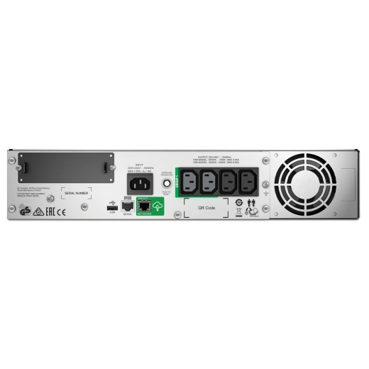 Источник бесперебойного питания APC Smart-UPS 1500VA/1000W, RM 2U, Line-Interactive, LCD, Out: 220-240V 4xC13 (2-Switched), SmartSlot, USB, SmartConnect, Black, 1 year warranty (замена SMT1500RMI2U)