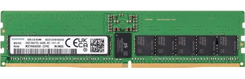 Оперативная память Samsung DDR5  32GB RDIMM 6400 Mbps (2Rx8) ECC  Reg  1.1V (M321R4GA3EB2-CCP), 1 year, OEM