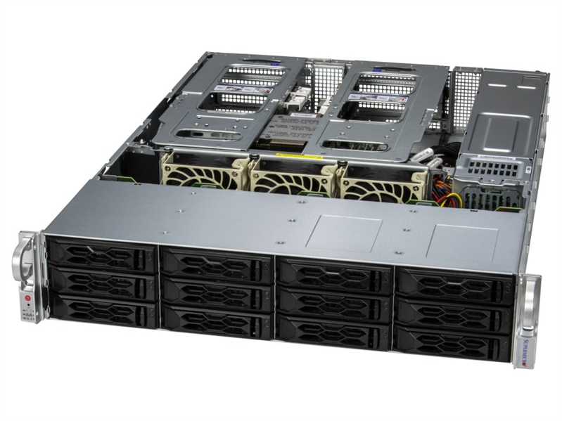 Серверная платформа Supermicro CloudDC A+ Server 2U 2015CS-TNR no CPU(1)AMD EPYC 9004 series/TDP 400W/no DIMM12/ 12 3.5/2.5 SATA/ 2x10GbE 2x10GbSFP+/2x1200W/SFT-DCMS-Single/2nd co (царапины, потертости, внешний вид Б/У)