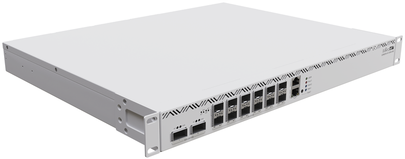 Маршрутизатор MikroTik Cloud Core Router 2216-1G-12XS-2XQ with Amazon Annapurna Labs Alpine v3 AL73400 CPU (16-cores, 2GHz per core) and Marvell Prestera Aldrin2 switch-chip, 16GB RAM, 2x100G QSFP cages, 14x25G SFP