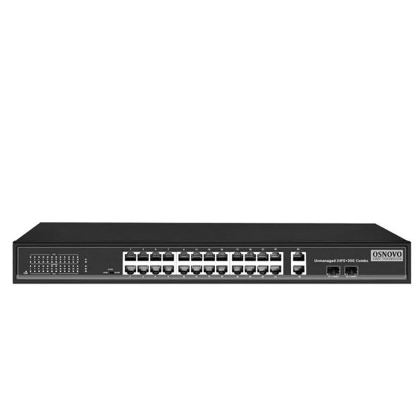 PoE Коммутатор OSNOVO SW-62422(400W) PoE коммутатор Fast Ethernet на 24 x RJ45 портов + 2 x GE Combo uplink порта. Порты: 2 x FE (10/100Base-T) с PoE (до 60W, A+B) + 22 x FE (10/100Base-T) с PoE (до 30W), 2 x GE Com