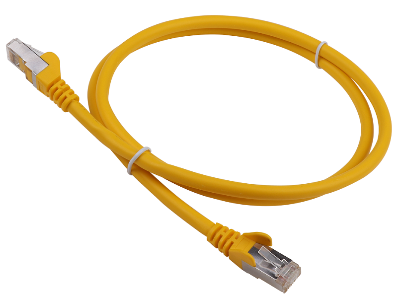 Кабель Патч-корд LANMASTER FTP,  вилка RJ-45,  вилка RJ-45,  кат.6А,  LSZH,  1.5м,  желтый [lan-pc45/s6a-1.5-yl]