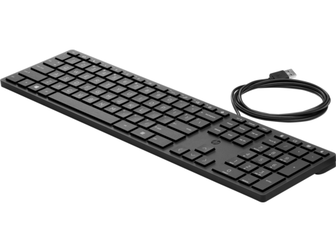 Клавиатура Keyboard HP Wired Desktop 320K black (Halley) - RUSS