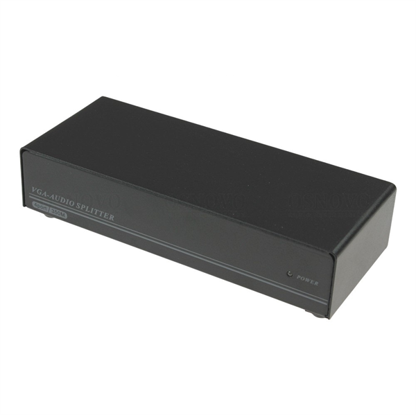 Разветвитель VGA+аудио OSNOVO D-VA104 Разветвитель- 1VGA+1Стерео Аудио вх./4 VGA+4 Стерео Аудио. Расстояние передачи – до 50м; Разрешение: до 1920х1440, 60 Гц; Подключение VGA(15 pin D-sub), Стерео Аудио (3,5мм). БП 5В DC/