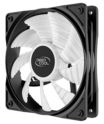 Вентилятор DEEPCOOL RF120W 120x120x25мм (96шт./кор, LED White подсветка, 1300об/мин) Retail (DP-FLED-RF120-WH)