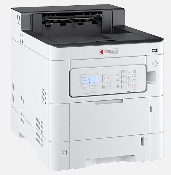Принтер Kyocera ECOSYS PA4000cx (цвет. лазерный, A4, 40 стр/мин, 1200x1200 dpi, 1 Гб, USB 2.0, Network, лоток 550 л., Duplex, старт.тонер 3500/2500 стр.)
