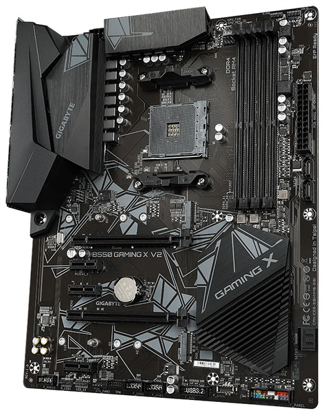 Материнская плата GIGABYTE B550 GAMING X V2, AM4, B550, 4*DDR4, 4*SATA, 2*M.2, 4*USB 3.2, 2*USB 2.0, 2*PCIx16, 3*PCIx1, HDMI+DVI, ATX