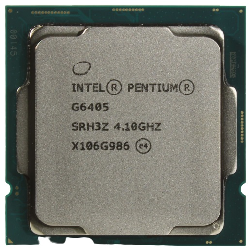 процессор CPU Intel Pentium G6405 (4.1GHz/4MB/2 cores) LGA1200 OEM, UHD Graphics 610 350MHz, TDP 58W, max 128Gb DDR4-2666, CM8070104291811SRH3Z, 1 year